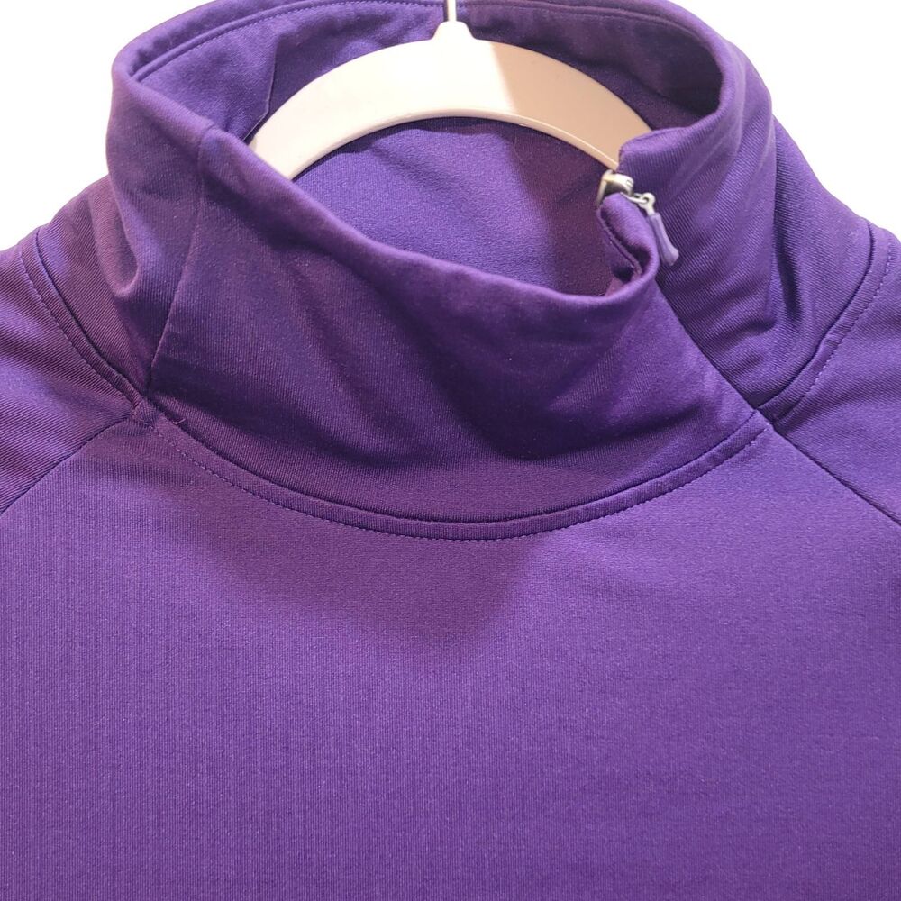 Nike Pro DriFit Pullover Purple Running L-Sleeve Athletic Zip Mock Neck Men XL - Picture 4 of 13